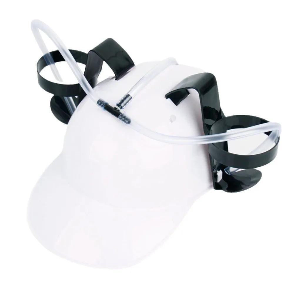 Beverage Helmet with Straw